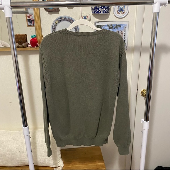 Nautica Men's Green Crewneck Sweater 100% Cotton - Picture 2 of 9